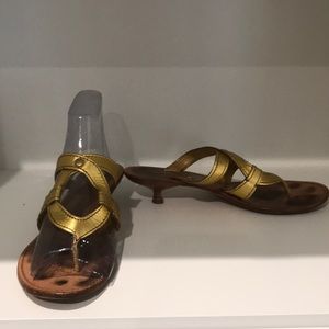 Miu Miu gold sandals